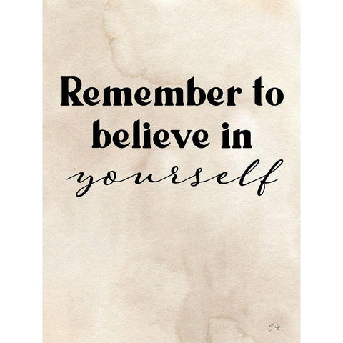 Believe in Yourself Black Modern Wood Framed Art Print with Double Matting by Yass Naffas Designs
