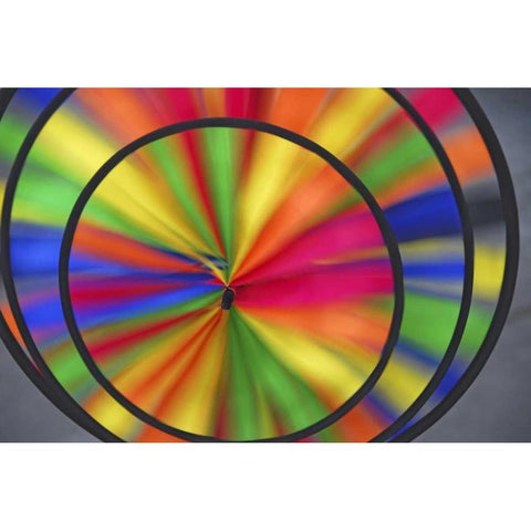 Abstract pattern formed by spinning whirligig Black Modern Wood Framed Art Print with Double Matting by Terrill, Steve