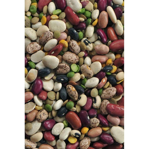 USA Colorful dried bean soup mixture Black Modern Wood Framed Art Print by Terrill, Steve