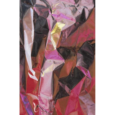 Close-up of aluminum foil abstract Gold Ornate Wood Framed Art Print with Double Matting by Rotenberg, Nancy