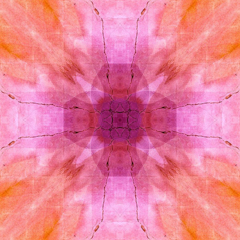 Pink and orange abstract White Modern Wood Framed Art Print by Jaynes Gallery