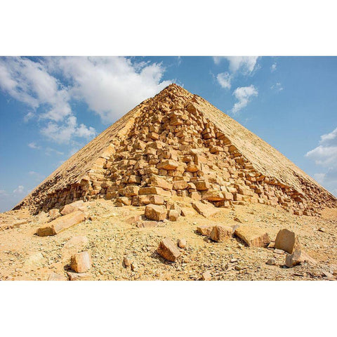 Nile River Expedition-Dahshur, Bent Pyramid-built by and for the 4th dynasty Pharaoh Sneferu Black Modern Wood Framed Art Print by Jones, Alison