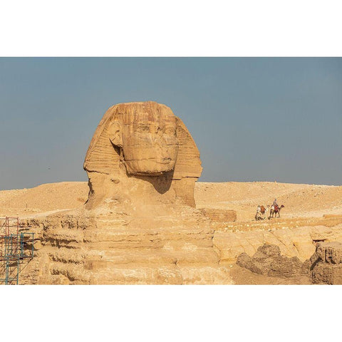 Africa-Egypt-Cairo Giza plateau Great Sphinx of Giza Gold Ornate Wood Framed Art Print with Double Matting by Wilson, Emily