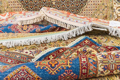 Africa-Egypt-Cairo-Giza Rugs for purchase a at rug and tapestry weaving school Black Ornate Wood Framed Art Print with Double Matting by Wilson, Emily