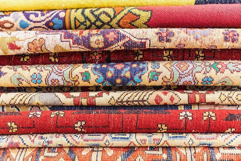 Africa-Egypt-Cairo-Giza Rugs for purchase a at rug and tapestry weaving school White Modern Wood Framed Art Print with Double Matting by Wilson, Emily