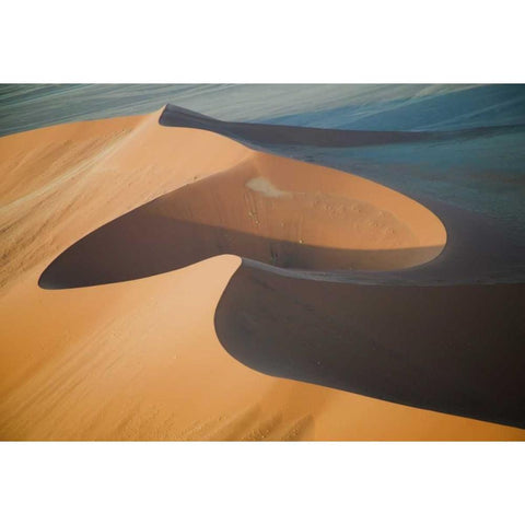 Namibia, Soussevlei, Great Red Sand Dunes aerial White Modern Wood Framed Art Print by Anon, Ellen