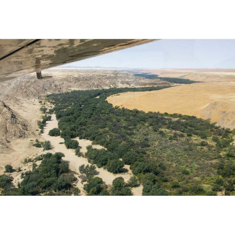 Namibia, Namib Desert The Kuisib Riverbed White Modern Wood Framed Art Print by Kaveney, Wendy