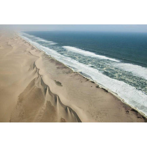 Namibia, Skeleton Coast Beach and sea scenic White Modern Wood Framed Art Print by Kaveney, Wendy