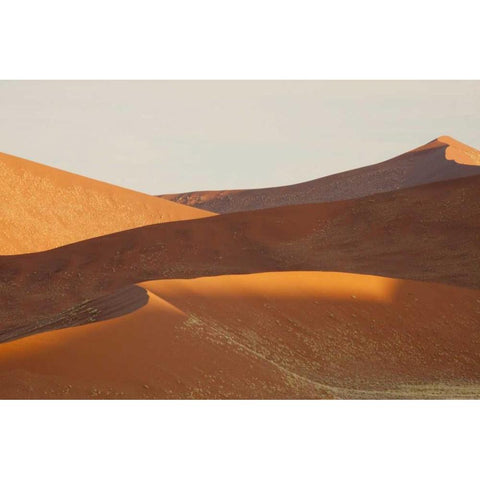 Namibia, Sossusvlei Sunrise over the sand dunes Black Modern Wood Framed Art Print by Kaveney, Wendy