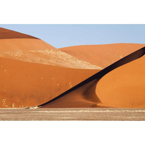 Namibia, Namib-Naukluft Park, Abstract of dunes Black Modern Wood Framed Art Print by Kaveney, Wendy