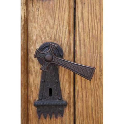 Namibia, Door handle at Christchurch Cathedral Black Modern Wood Framed Art Print by Kaveney, Wendy