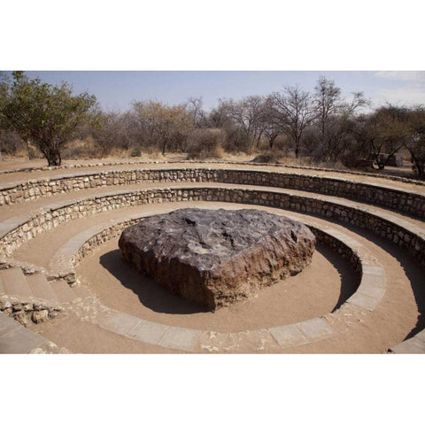 Africa, Namibia View of the Hoba Meteorite Black Modern Wood Framed Art Print by Kaveney, Wendy