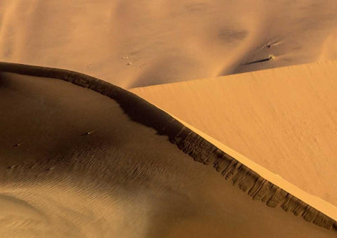 Namibia, Namib-Naukluft Park Abstract sand dunes White Modern Wood Framed Art Print with Double Matting by Kaveney, Wendy