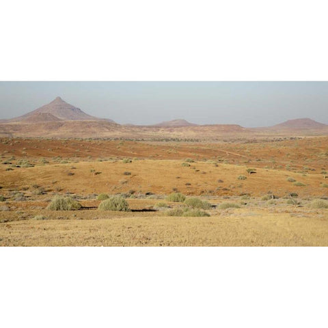 Namibia, Namib Desert, Desert landscape Black Modern Wood Framed Art Print by Kaveney, Wendy