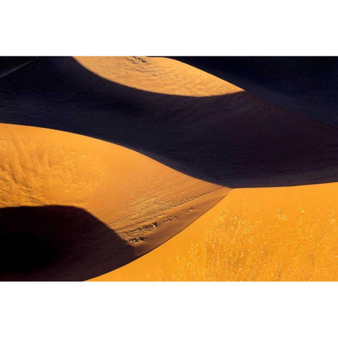 Namibia, Namib-Naukluft Aerial of sand dunes Black Modern Wood Framed Art Print by Kaveney, Wendy