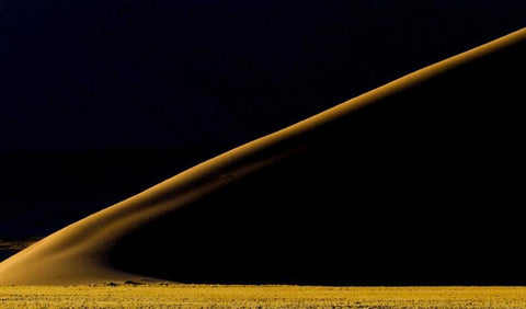 Namibia, Namib-Naukluft NP Abstract of sand dune White Modern Wood Framed Art Print with Double Matting by Young, Bill