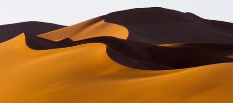Namibia, Namib-Naukluft NP Abstract of sand dune White Modern Wood Framed Art Print with Double Matting by Young, Bill