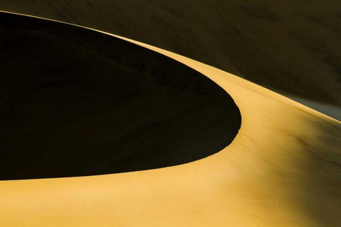 Namibia Abstract of sand dune near Walvis Bay White Modern Wood Framed Art Print with Double Matting by Young, Bill