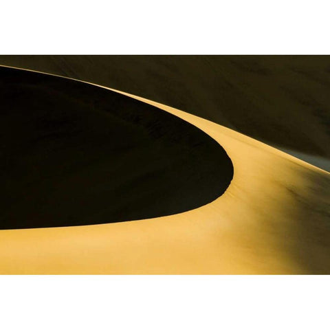 Namibia Abstract of sand dune near Walvis Bay Black Modern Wood Framed Art Print by Young, Bill
