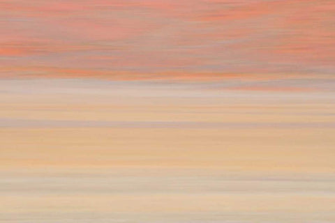 Namibia Abstract of heat distorting grassy plain White Modern Wood Framed Art Print with Double Matting by Young, Bill