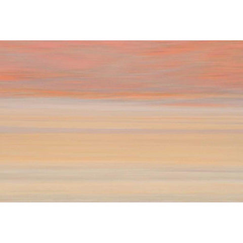 Namibia Abstract of heat distorting grassy plain Black Modern Wood Framed Art Print by Young, Bill