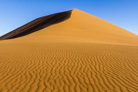 Namibia, Namib-Naukluft NP Patterns in sand dune White Modern Wood Framed Art Print with Double Matting by Young, Bill
