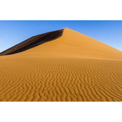 Namibia, Namib-Naukluft NP Patterns in sand dune Black Modern Wood Framed Art Print by Young, Bill