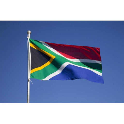 South African flag, Namaqua NP, South Africa Black Modern Wood Framed Art Print with Double Matting by Kaveney, Wendy