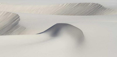 South Africa Sculpted shapes of white sand dunes Black Ornate Wood Framed Art Print with Double Matting by Young, Bill