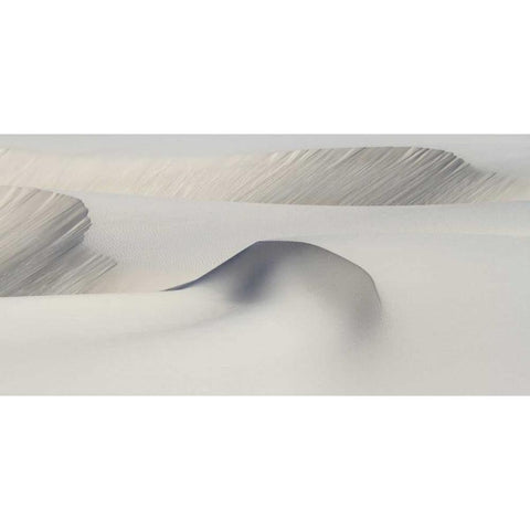 South Africa Sculpted shapes of white sand dunes Black Modern Wood Framed Art Print with Double Matting by Young, Bill
