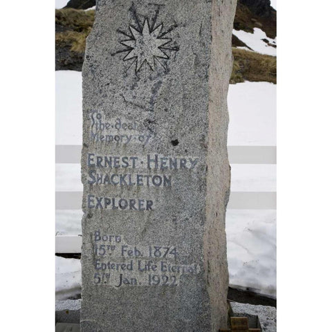 South Georgia Isl, Grytviken Headstone White Modern Wood Framed Art Print by Paulson, Don