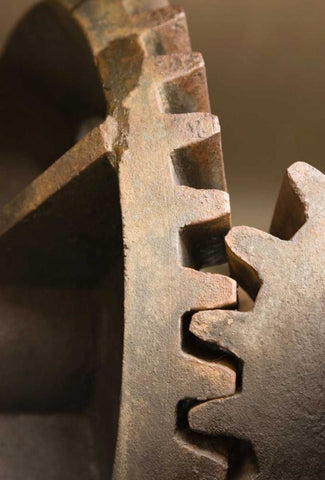 Antarctica, Grytviken Abandoned whaling machine Black Ornate Wood Framed Art Print with Double Matting by Grall, Don