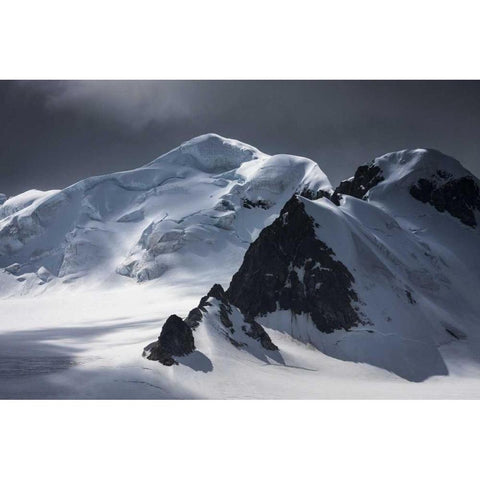 Antarctica Mountain and glacier landscape Black Modern Wood Framed Art Print by Young, Bill