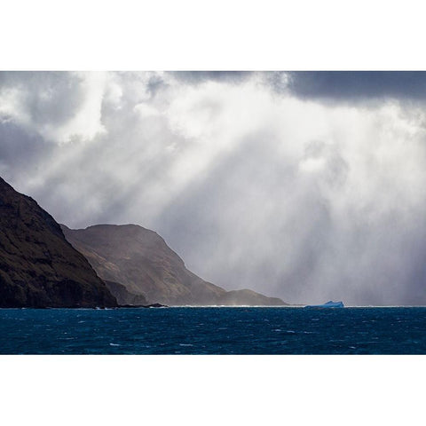 Southern Ocean-South Georgia-King Edward Cove-Grytviken White Modern Wood Framed Art Print by Goff, Ellen B.