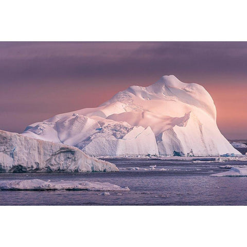 Antarctic-iceberg Black Modern Wood Framed Art Print with Double Matting by Theodore, George