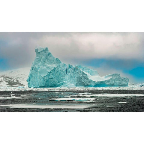 Antarctic iceberg White Modern Wood Framed Art Print by Theodore, George and Marilu