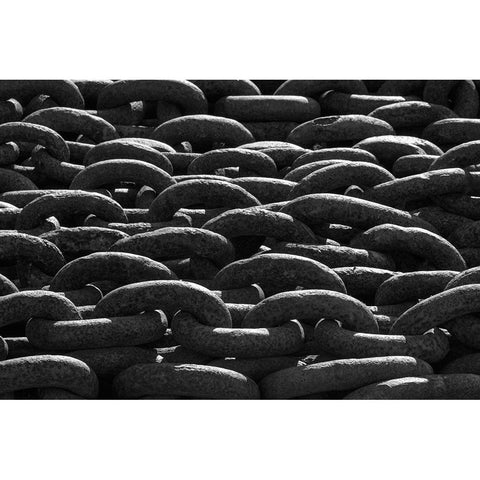 Rusty heavy chains-Grytviken-abandoned whaling station-South Georgia-Antarctica Black Modern Wood Framed Art Print with Double Matting by Su, Keren