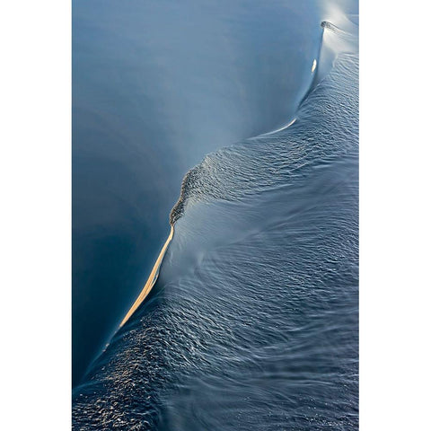 Wave pattern in South Atlantic Ocean-Antarctica Gold Ornate Wood Framed Art Print with Double Matting by Su, Keren