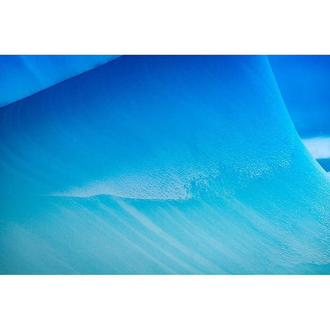 Blue iceberg closeup abstract background Charlotte Bay-Antarctica  Black Modern Wood Framed Art Print by Perry, William