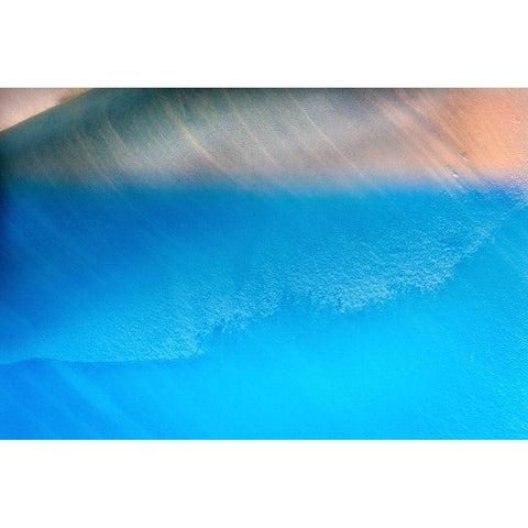 Blue iceberg closeup abstract background Charlotte Bay-Antarctica  Black Modern Wood Framed Art Print by Perry, William