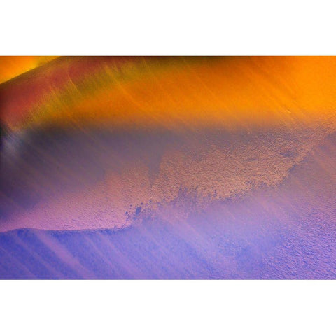 Colorful orange blue iceberg closeup abstract background Charlotte Bay-Antarctica  Black Modern Wood Framed Art Print by Perry, William