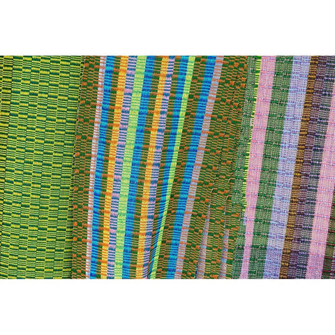 Bhutan-Thimphu Traditional Bhutanese hand woven textiles White Modern Wood Framed Art Print by Hopkins, Cindy Miller