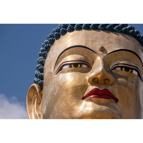 Bhutan-Thimphu Kuensel Phodrang-aka Buddha Point-largest Buddha statue in the country Gold Ornate Wood Framed Art Print with Double Matting by Hopkins, Cindy Miller