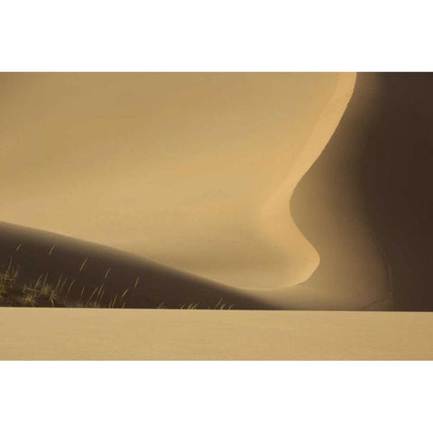China, Badain Jaran Abstract of desert shapes Black Modern Wood Framed Art Print with Double Matting by Anon, Ellen