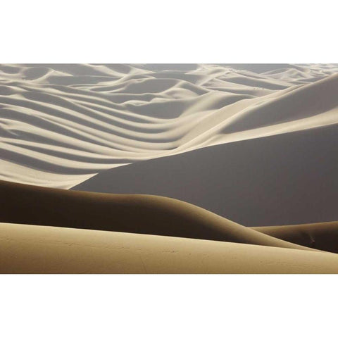 China, Badain Jaran Abstract of desert shapes Gold Ornate Wood Framed Art Print with Double Matting by Anon, Ellen
