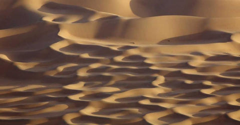 China, Badain Jaran Desert Desert patterns White Modern Wood Framed Art Print with Double Matting by Anon, Ellen
