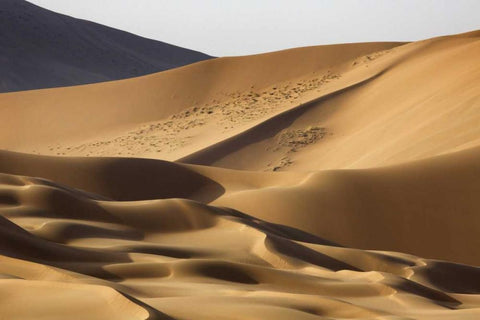 China, Badain Jaran Desert Pattern in the desert Black Ornate Wood Framed Art Print with Double Matting by Anon, Ellen