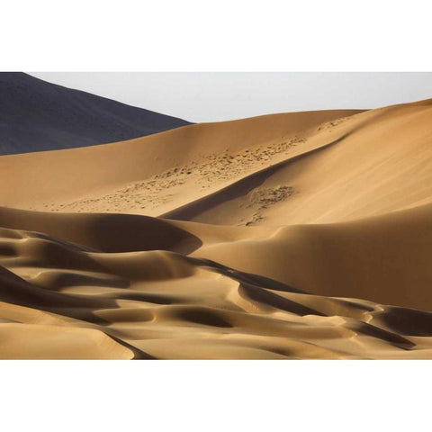 China, Badain Jaran Desert Pattern in the desert Black Modern Wood Framed Art Print by Anon, Ellen