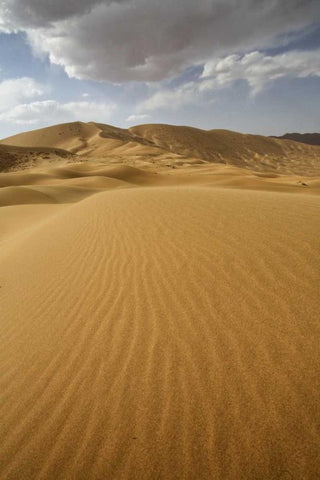 China, Badain Jaran Desert landscape White Modern Wood Framed Art Print with Double Matting by Anon, Ellen