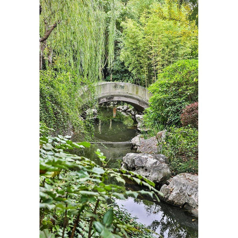 Asia-China-Zhujiajiao (Venice of the East) Black Modern Wood Framed Art Print by Looney, Hollice